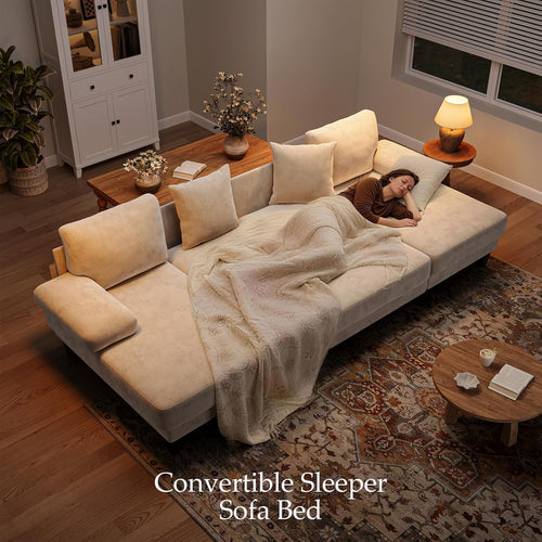 Sleeper Sofa Bed 112Inches PullOut LivingRoom Comfort-1